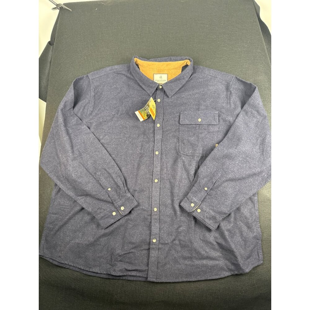Legendary Whitetails NEW 5XL Buck Camp Flannel Shirt Blue Outdoor NWT Button